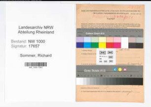 Entnazifizierung Richard Sommer, geb. 22.10.1896 (Polizeibeamter)