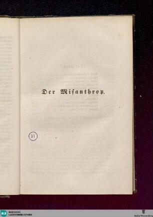 1: Der Misanthrop