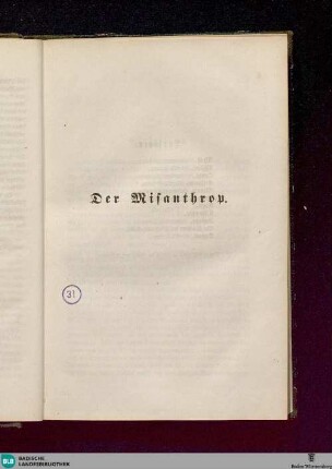 1: Der Misanthrop
