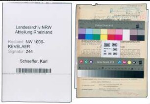Entnazifizierung Karl Schaeffer , geb. 17.07.1893 (Kaufmann)