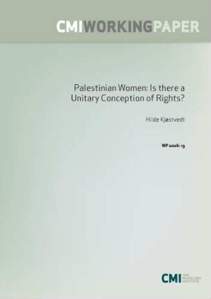 Palestinian women : is there a unitary conception of rights?