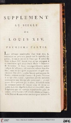 Première partie