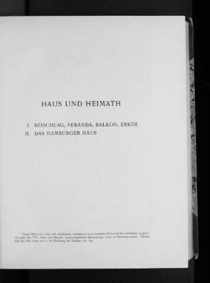 Haus und Heimat