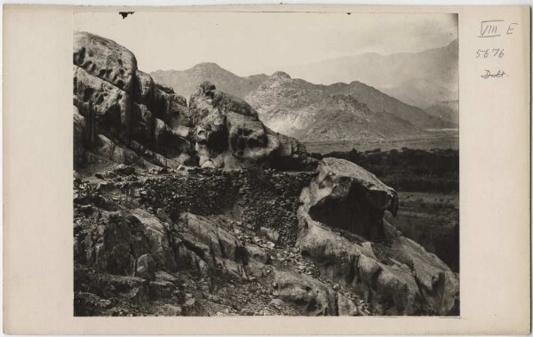 Irrigation channel on the rock