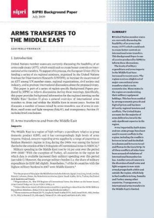 Arms transfers to the Middle East