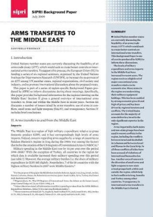 Arms transfers to the Middle East