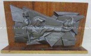 Tischzier zum internationalen Freundschaftstreffen im Metallurgischen Kombinat W. I. Lenin in Magnitogorsk