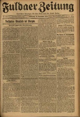 Ausgabe vom Mittwoch, den 20. Dezember 1922.