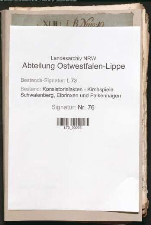 Persönliche Angelegenheiten der Pastoren