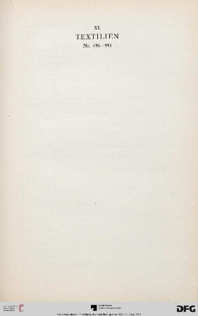 XI. Textilien (Nr. 456-551)