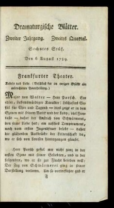 Sechstes Stük