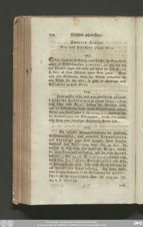 Zweytes Capitel. Von den Pflichten gegen Gott.