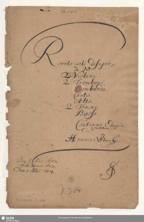 Rorate caeli - Mus.1879-E-500 - Mus.1879-E-500a : V (5), Coro, orch, bc