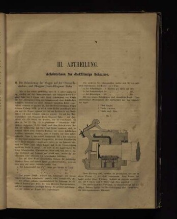 III. Abtheilung. Achsbüchsen für dickflüssige Schmiere.