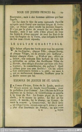 Le Sultan Charitable