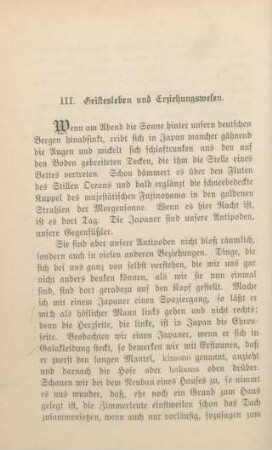 III. Geistesleben und Erziehungswesen