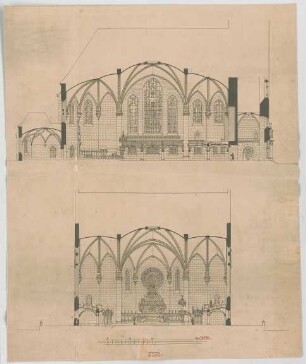Fischer, Theodor; Dresden (Sachsen); Lukaskirche - Schnitte