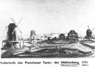Berlin. Prenzlauer Berg, Mühlenberg 1780, Repro