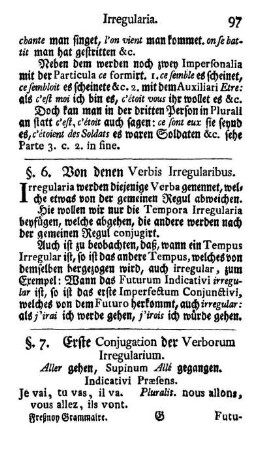 §. 6. Von denen Verbis Irregularibus.