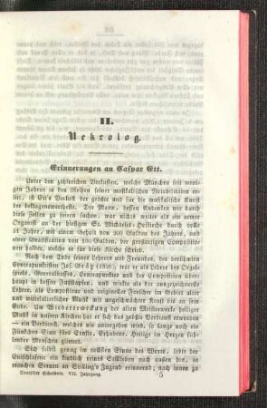 Erinnerungen an Caspar Ett : [Nekrolog]