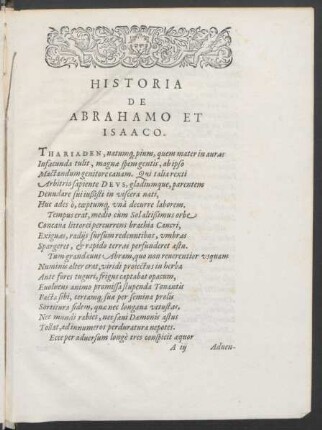 Historia De Abrahamo Et Isaaco.
