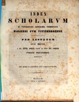 Meieri De Aristophanis ranis commentatio, Commentatio secunda
