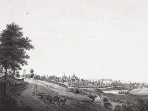 Ansicht von Freiberg im Sächsischen Erzgebirge