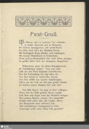Fest-Gruß
