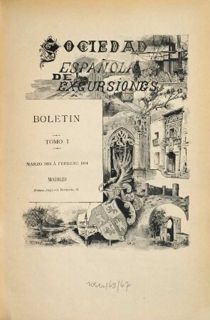 Boletín de la Sociedad Española de Excursiones : arte, arqueología, historia. 1, 1 = T. 1 = No. 1/12. 1893/94