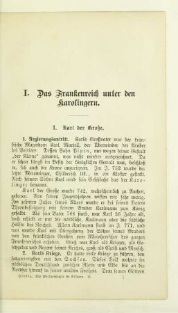 I. Das Frankenreich unter den Karolingern
