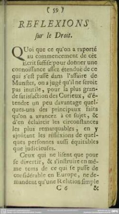 Reflexions sur le Droit
