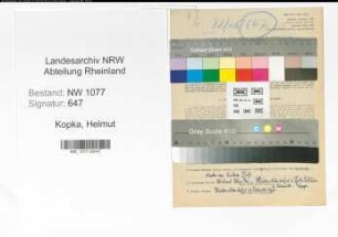 Entnazifizierung Helmut Kopka , geb. 03.08.1922 (Baecker)