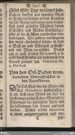 Von des Oel-Bades wunderbahre Vortrefflichkeit in den Krankheiten