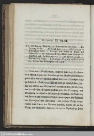Sechster Abschnitt. Das Ministerium Altenstein ...