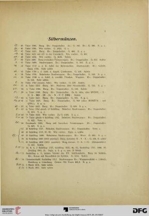 Silbermünzen (Nr. 45-81)