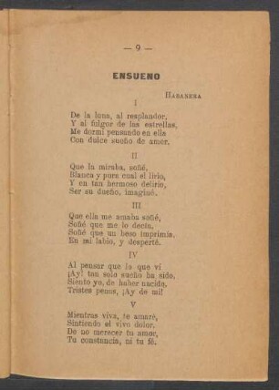 Ensueño : Habanera