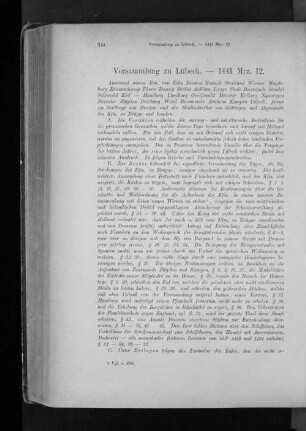 Versammlung zu Lübeck. - 1441 Mrz. 12.
