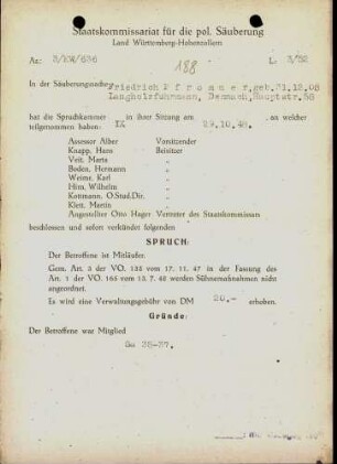 Pfrommer, Friedrich