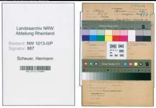Entnazifizierung Hermann Scheuer , geb. 29.07.1900 (Feuerwehrmann)
