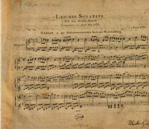 Leichte Sonatine für das Piano-Forte : No. 2