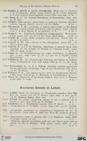 Auctores Graeci et Latini (Nr. 1117 - 1421)