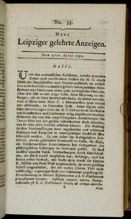 No. 33. Den 23ten April 1790.