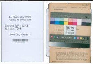 Entnazifizierung Friedrich Dinstuhl , geb. 13.12.1900 (Lehrer)