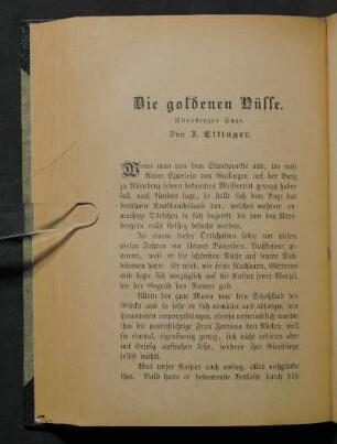 Die goldenen Nüsse. Nürnberger Sage. Von J. Ettinger.