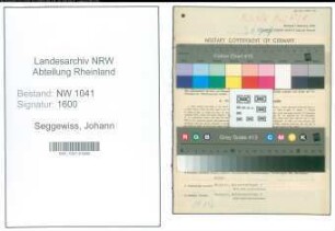 Entnazifizierung Johann Seggewiss , geb. 04.02.1890 (Rendant)