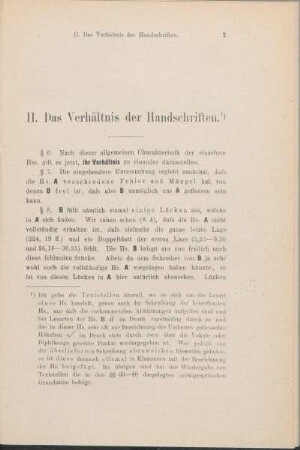 II. Das Verhältnis der Handschriften.