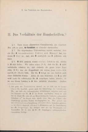 II. Das Verhältnis der Handschriften.