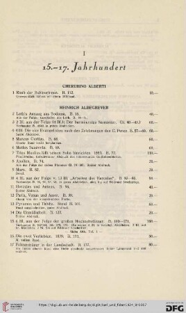 I 15.-17. Jahrhundert (Nr.1-319)