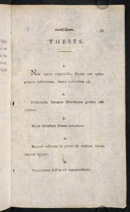 51-54, Theses; Candidato Dignissimo