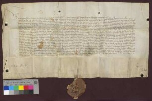 Der königliche Hofrichter Engelhard von Weinsberg urkundet, daß Markgraf Rudolf von Hochberg in die Besitzungen des Grafen Konrad eingesetzt worden ist.